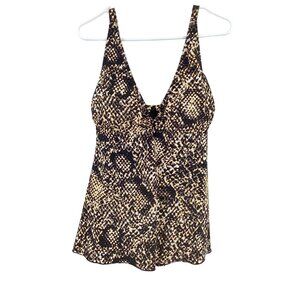 Sea & Sand Beachwear animal print swim dress size 10 Cruise vacation